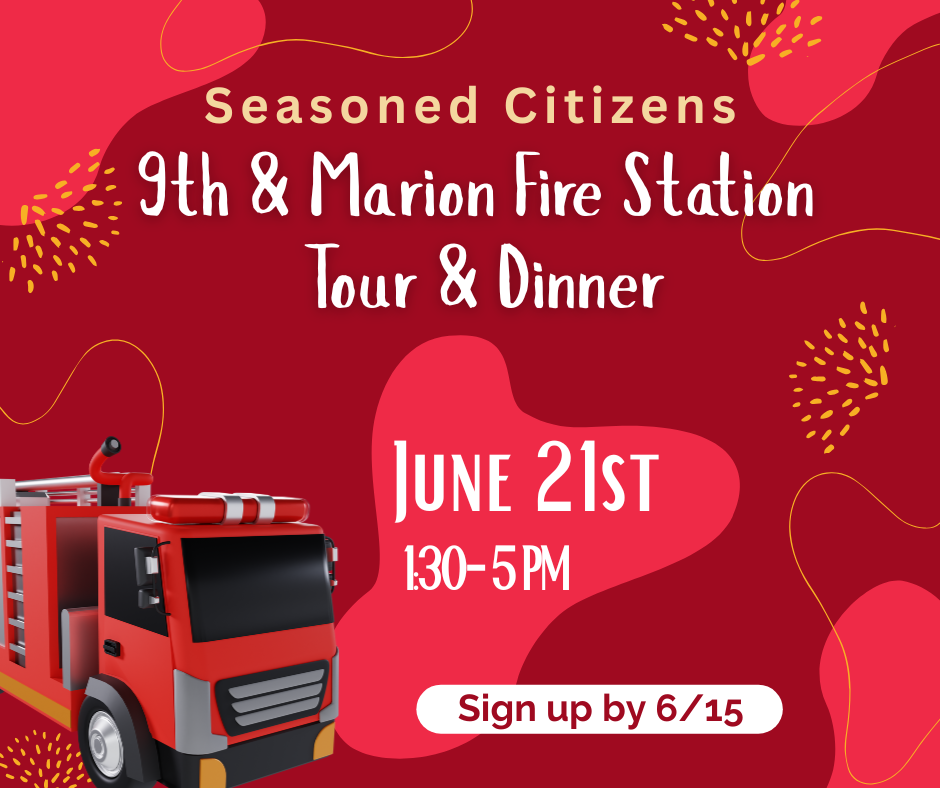 Seasoned Citizens Fire Station Tour and Dinner Seasoned Citizens Christmas Party advert