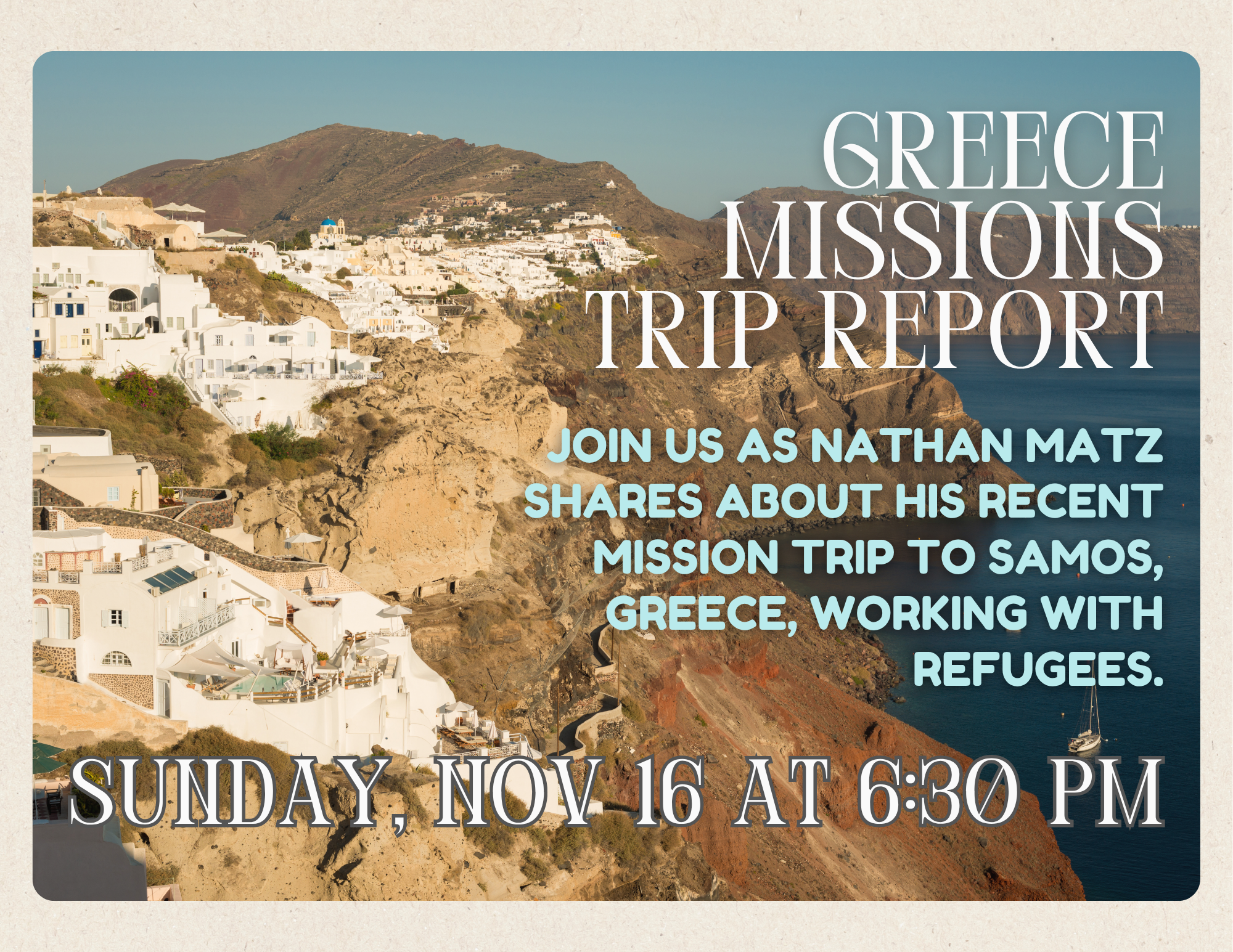 Greece Missions Trip Report